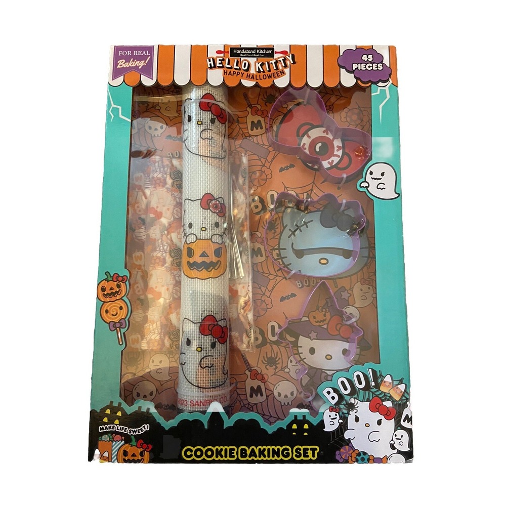 Hello Kitty Happy Halloween 45 Piece Cookie Baking Set NIB Sanrio